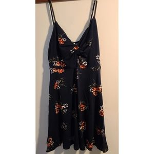 NWT Garage navy dress with flowers